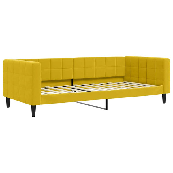 Gelbes Tagesbett Samt 90x200 cm