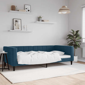 Blaues Tagesbett Samt 100x200 cm