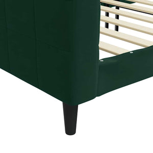 Tagesbett Dunkelgrün Samt 100x200 cm