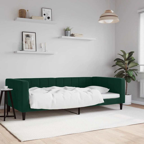 Tagesbett Dunkelgrün Samt 100x200 cm
