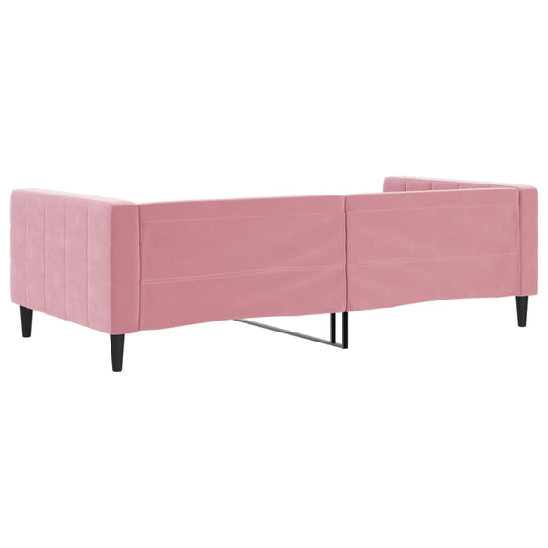 Rosa Tagesbett Samt 100x200 cm