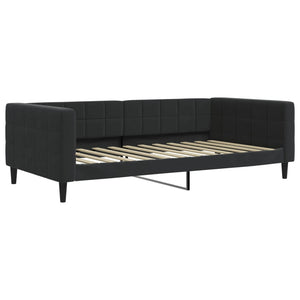Schwarzes Tagesbett Samt 100x200 cm