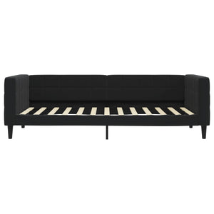 Schwarzes Tagesbett Samt 100x200 cm