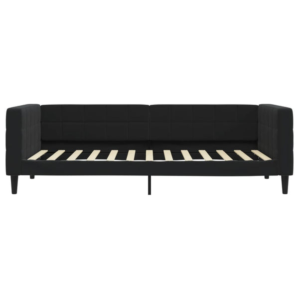 Schwarzes Tagesbett Samt 100x200 cm