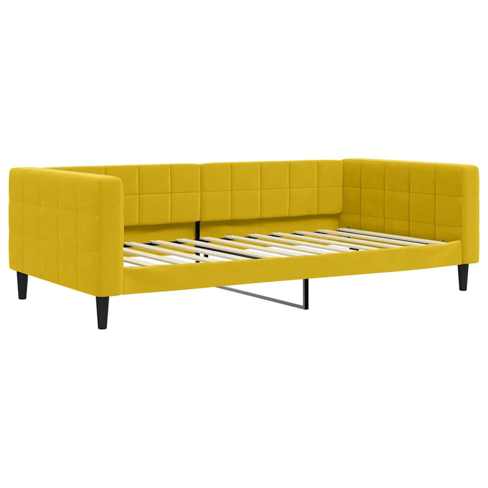 Gelbes Tagesbett Samt 100x200 cm