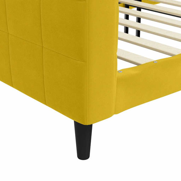 Gelbes Tagesbett Samt 100x200 cm