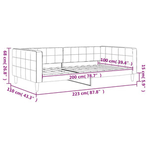 Gelbes Tagesbett Samt 100x200 cm