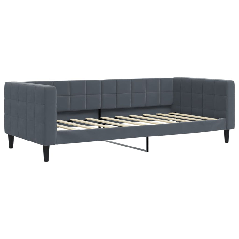 Tagesbett Dunkelgrau 90x190 cm Samt