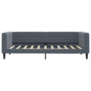 Tagesbett Dunkelgrau 90x190 cm Samt