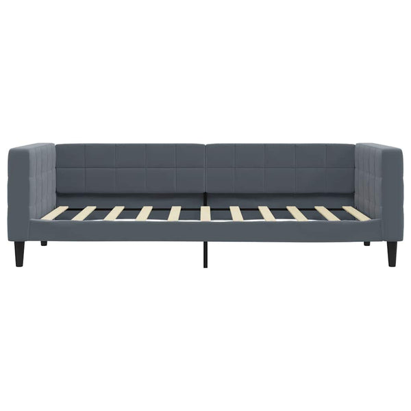 Tagesbett Dunkelgrau 90x190 cm Samt
