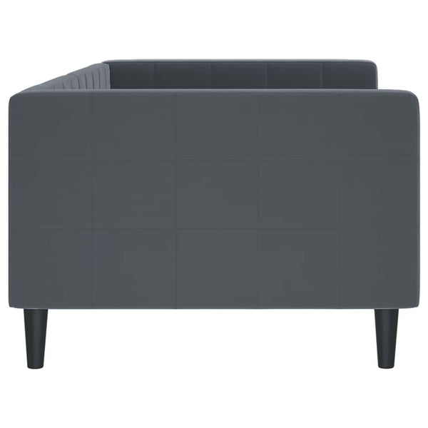 Tagesbett Dunkelgrau 90x190 cm Samt