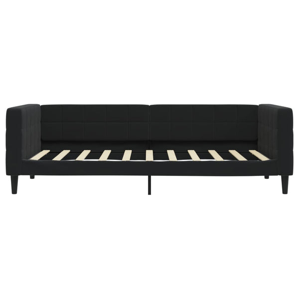 Schwarzes Tagesbett Samt 90x190 cm