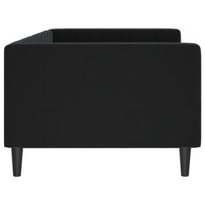 Schwarzes Tagesbett Samt 90x190 cm