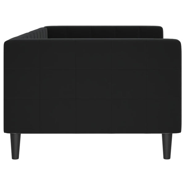 Schwarzes Tagesbett Samt 90x190 cm