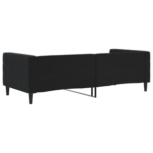 Schwarzes Tagesbett Samt 90x190 cm