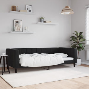 Schwarzes Tagesbett Samt 90x190 cm