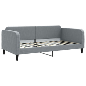 Tagesbett Hellgrau 100x190 cm Stoff