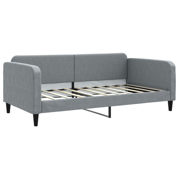 Tagesbett Hellgrau 100x190 cm Stoff