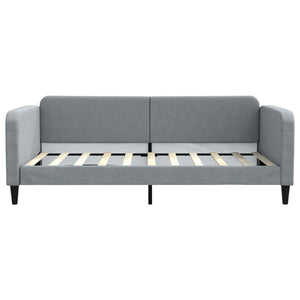Tagesbett Hellgrau 100x190 cm Stoff