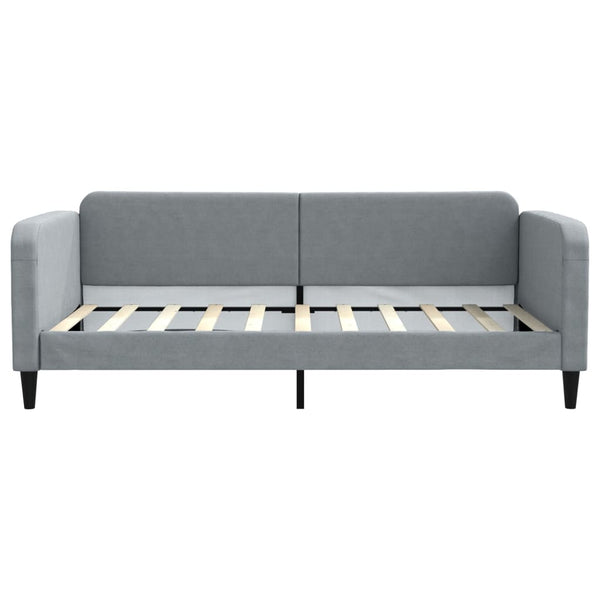Tagesbett Hellgrau 100x190 cm Stoff