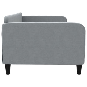 Tagesbett Hellgrau 100x190 cm Stoff