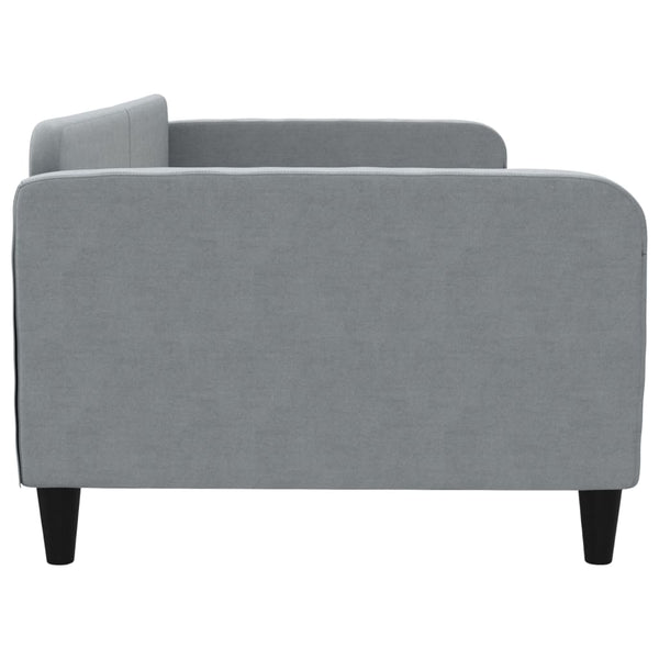 Tagesbett Hellgrau 100x190 cm Stoff