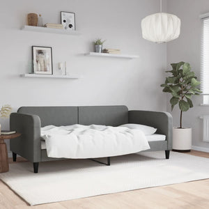 Tagesbett Dunkelgrau 100x190 cm