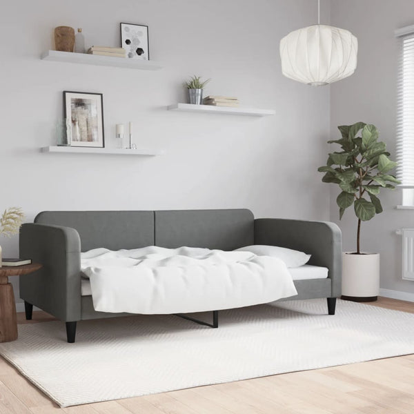 Tagesbett Dunkelgrau 100x190 cm