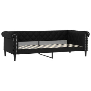 Schwarzes Tagesbett 80x200 cm Kunstleder
