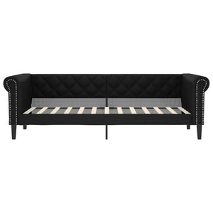 Schwarzes Tagesbett 80x200 cm Kunstleder
