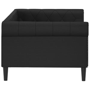 Schwarzes Tagesbett 80x200 cm Kunstleder
