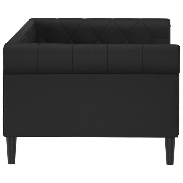 Schwarzes Tagesbett 80x200 cm Kunstleder