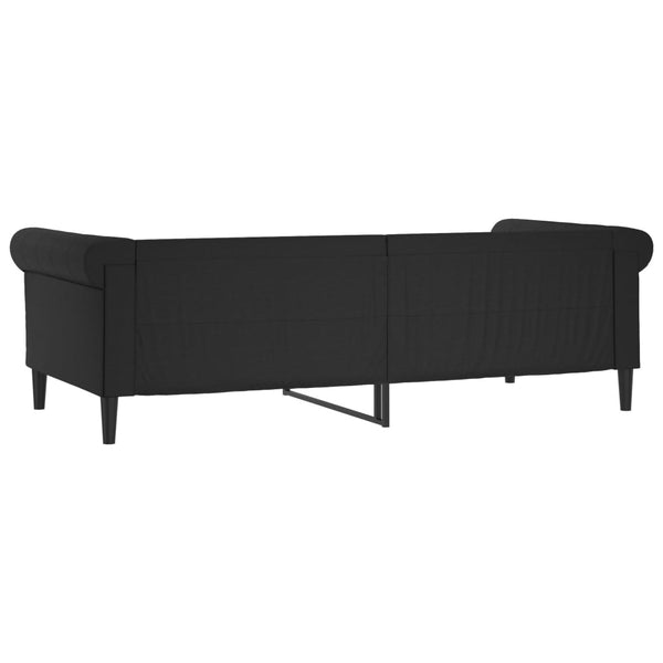 Schwarzes Tagesbett 80x200 cm Kunstleder