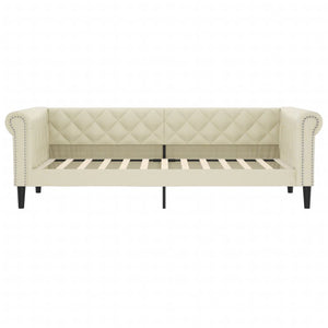 Tagesbett Creme 90x200 cm Kunstleder