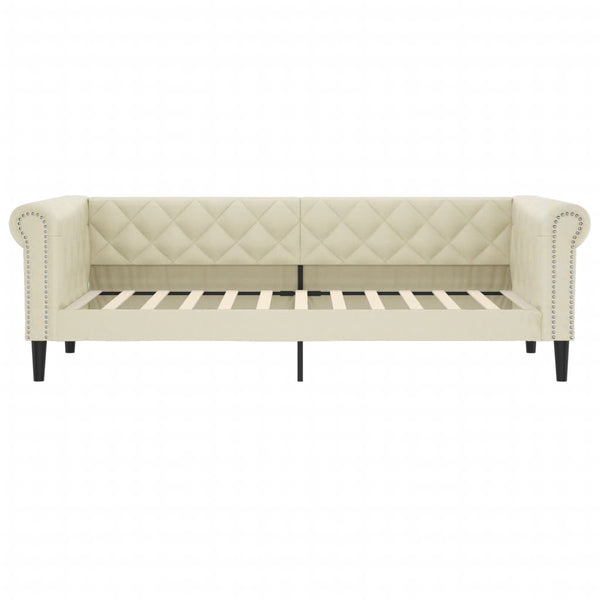 Tagesbett Creme 90x200 cm Kunstleder