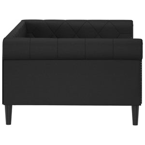 Schwarzes Tagesbett 100x200 cm Kunstleder