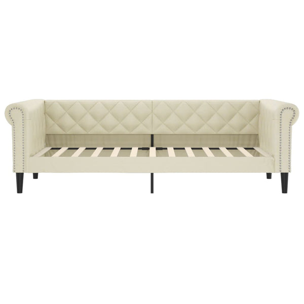 Tagesbett Creme 100x200 cm Kunstleder