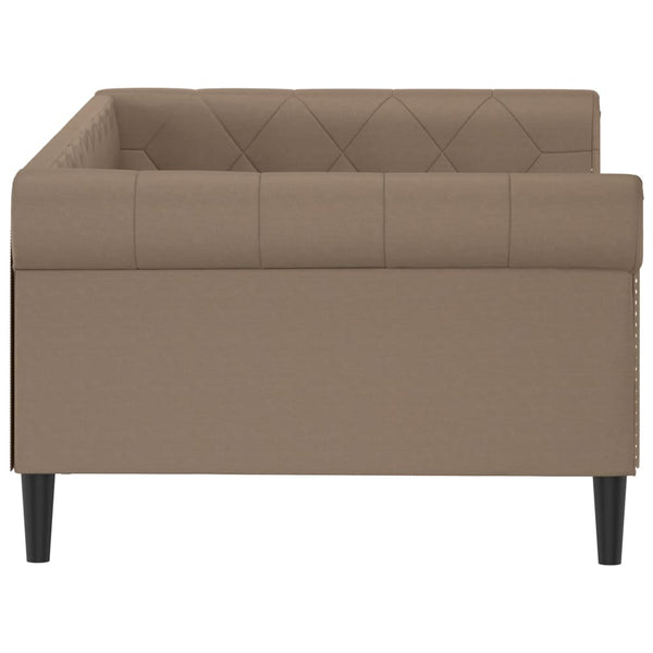 Tagesbett Cappuccino-Braun 100x200 cm Kunstleder