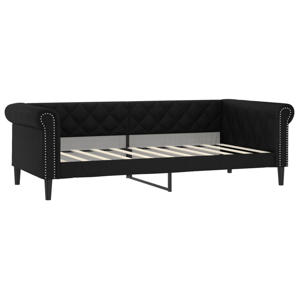 vidaXL Lit de repos noir 90x190 cm similicuir