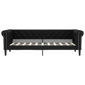 Tagesbett Schwarz 90x190 cm Kunstleder