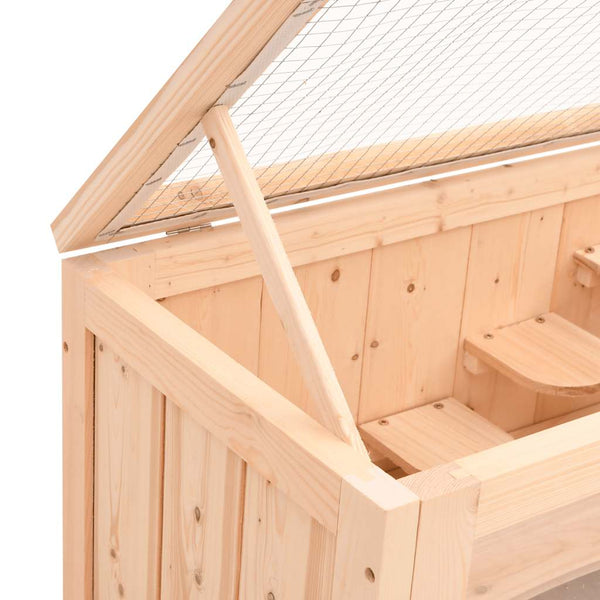 Hamsterkäfig 60x35,5x42 cm Massivholz Tanne