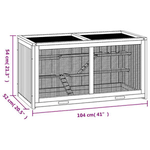 Hamsterkäfig 104 x 52 x 54 cm Massivholz Tanne
