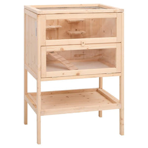 Hamsterkäfig 55 x 40 x 80 cm Massivholz Tanne