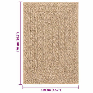 Jute Teppich 120x170 cm für Innen & Außen