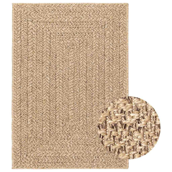 Jute-Optik Teppich 160x230 cm für Innen & Außen
