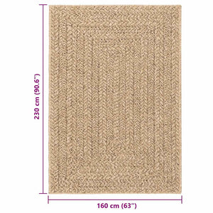 Jute-Optik Teppich 160x230 cm für Innen & Außen
