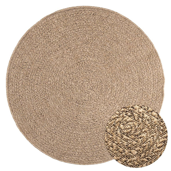 Jute-Optik Teppich, 120 cm, Innen/Außen
