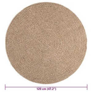 Jute-Optik Teppich, 120 cm, Innen/Außen