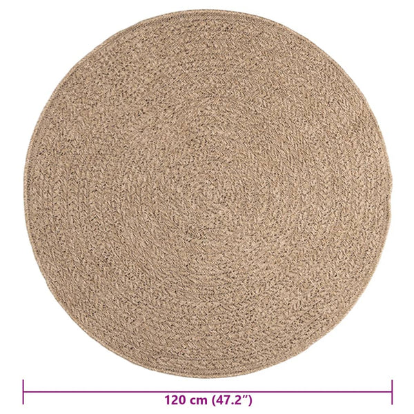 Jute-Optik Teppich, 120 cm, Innen/Außen