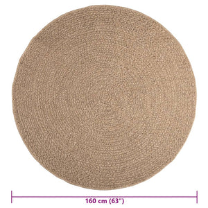 Jute Teppich 160 cm für Innen & Außen